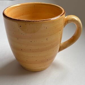 Rare Hausenware Yellow‎ Twist Hand Painted 18oz Ceramic Swirl Coffee Tea Mug
